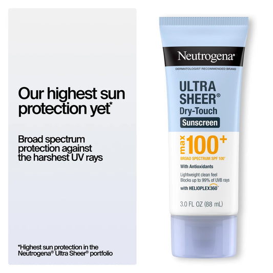 Neutrogena® Ultra Sheer Dry-Touch Broad Spectrum Max SPF 100+ Body Sunscreen, 3 Oz - US 5698