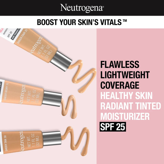 Neutrogena Healthy Skin Radiant Tinted Moisturizer Broad Spectrum SPF 25 - Sheer Ivory (10) - US 5529