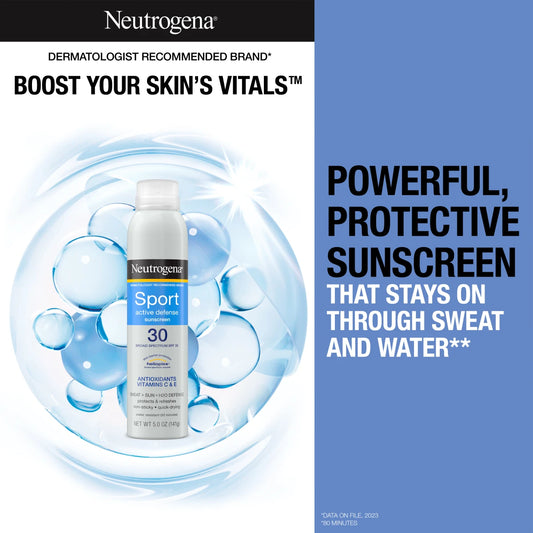 Neutrogena® Sport Active Defense with Broad Spectrum SPF 30 Sunscreen Spray, 5.0 Oz - US 7846
