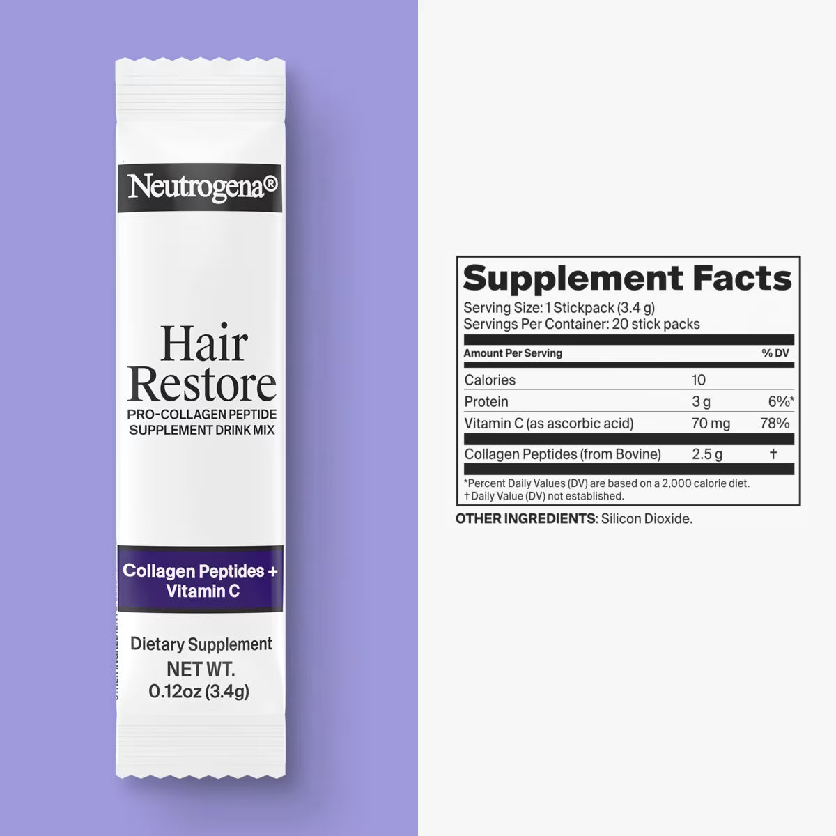 Neutrogena® Hair Restore Pro-Collagen Peptide Supplement, 20 Packs - US 7859
