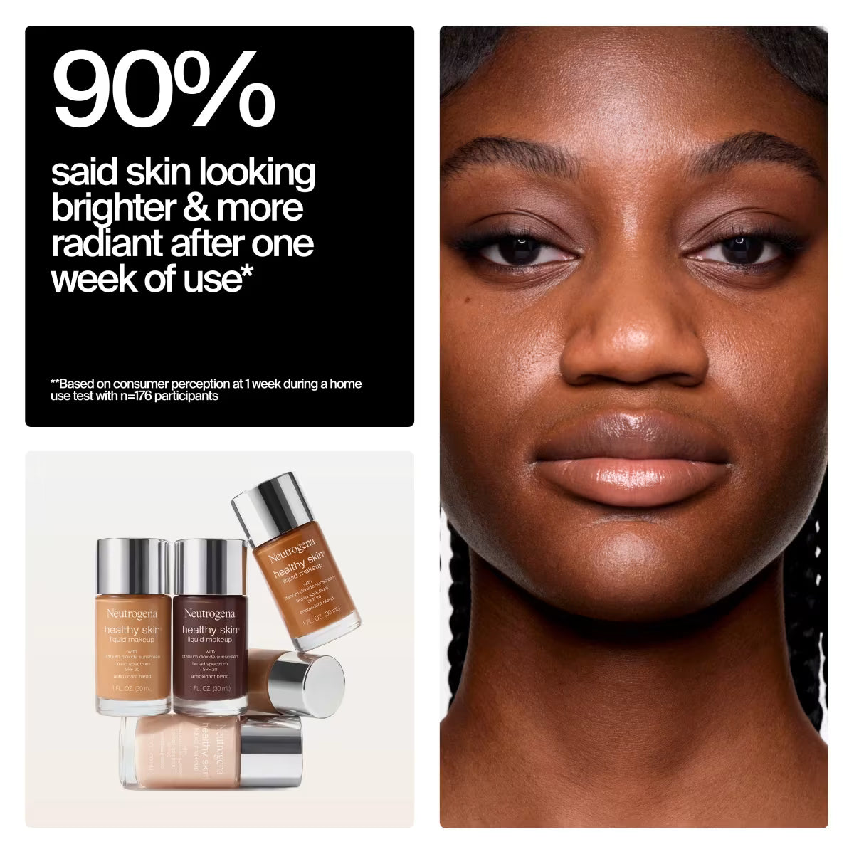 Neutrogena® Healthy Skin Liquid Foundation Makeup Broad Spectrum SPF 20, 230W Nude, 1 Fl. Oz - US 8518