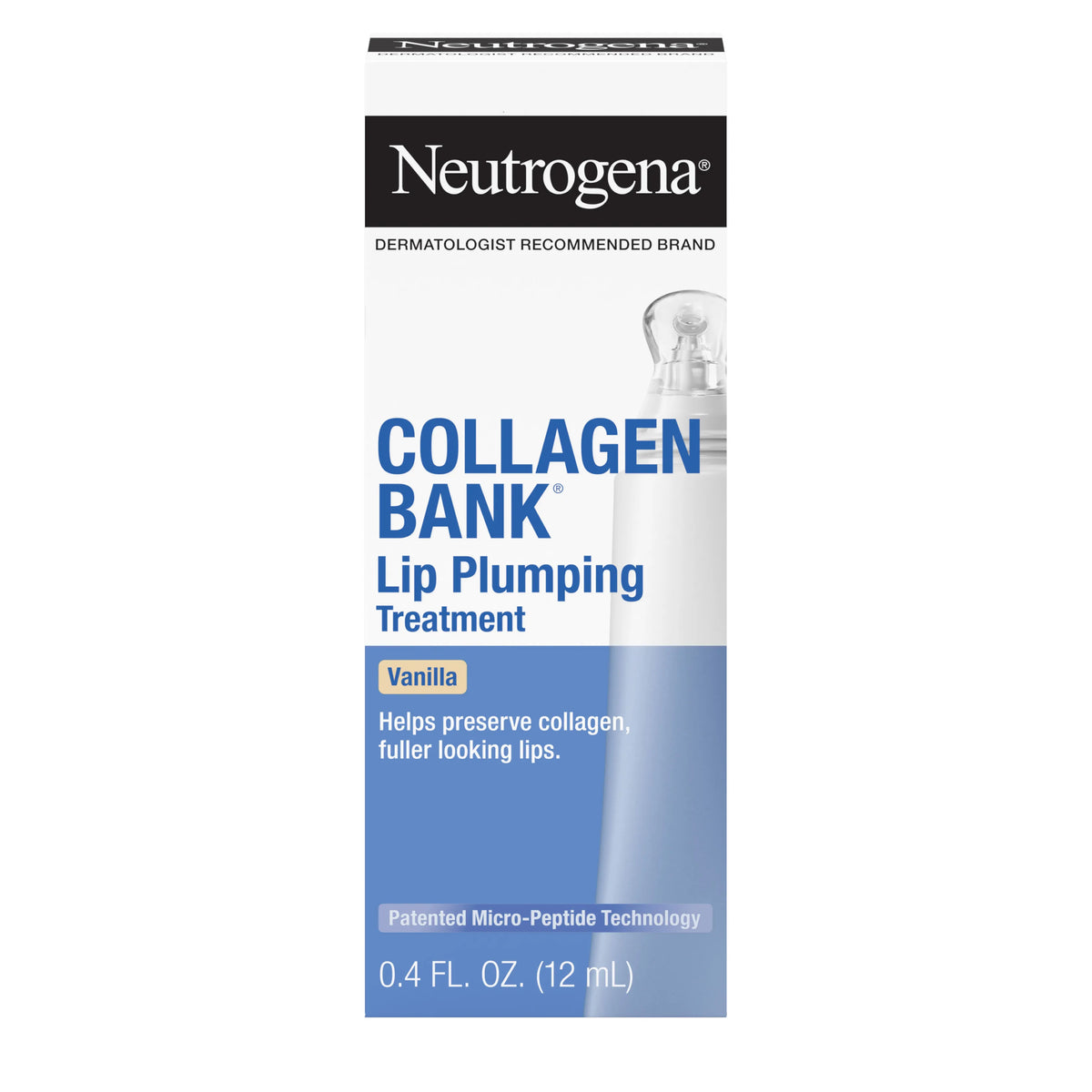 Neutrogena® Collagen Bank Lip Plumping Treatment, Vanilla, 0.4 Fl. Oz - US 6027