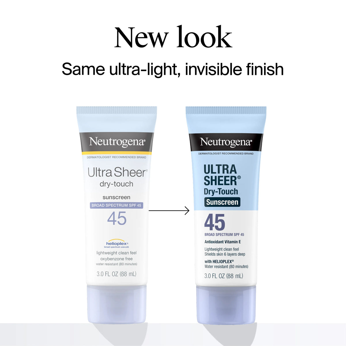 Neutrogena Ultra Sheer Dry-Touch Sunscreen Broad Spectrum SPF 45, 3 Fl. Oz, Pack of 2 - US 4945