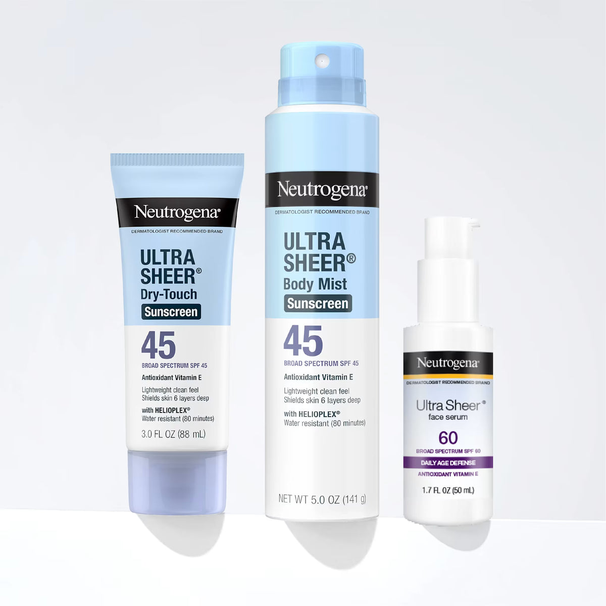 Neutrogena Ultra Sheer Dry-Touch Sunscreen Broad Spectrum SPF 45, 3 Fl. Oz, Pack of 2 - US 4945