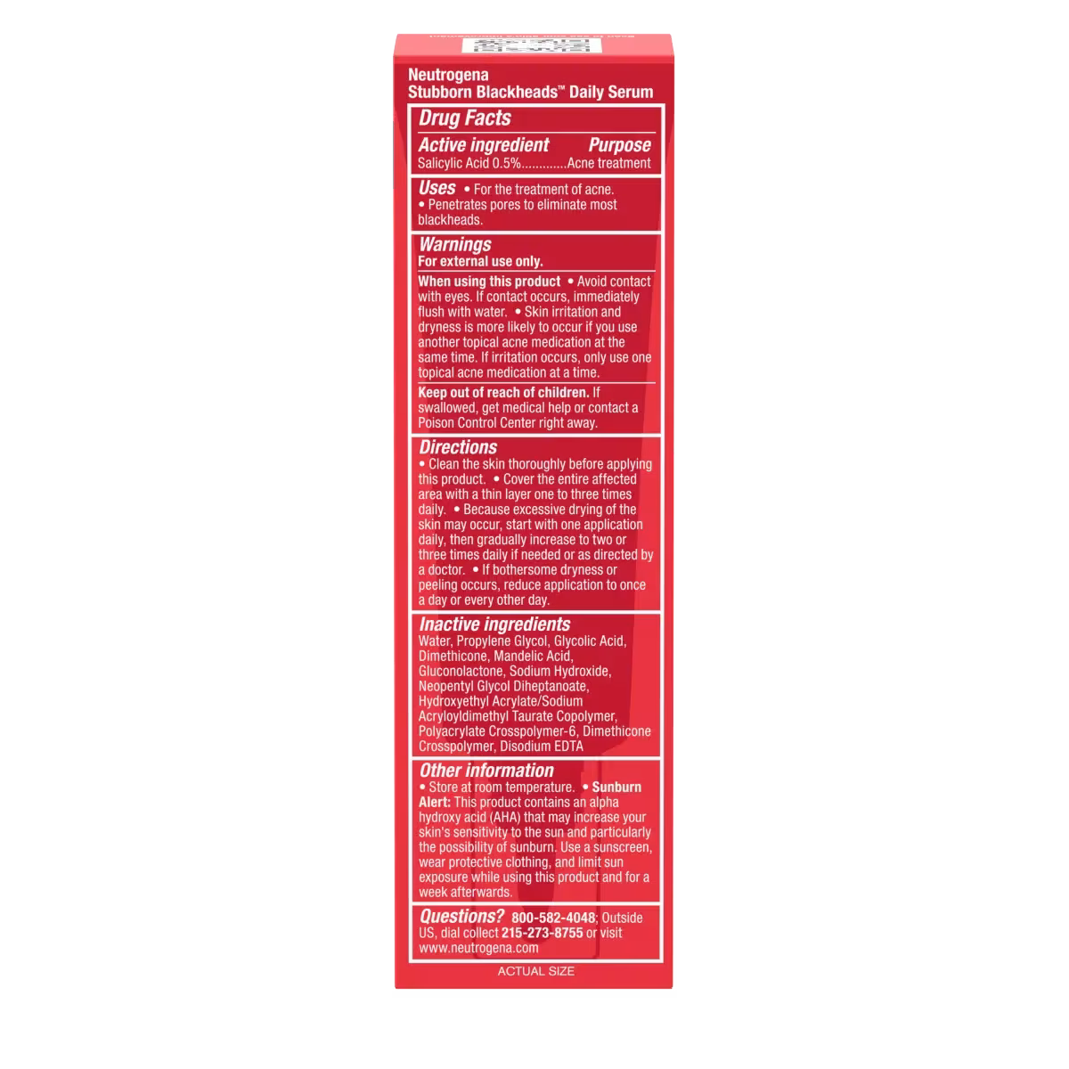 Neutrogena® Stubborn Blackheads Daily Acne Facial Serum, 1 Fl. Oz - US 7090