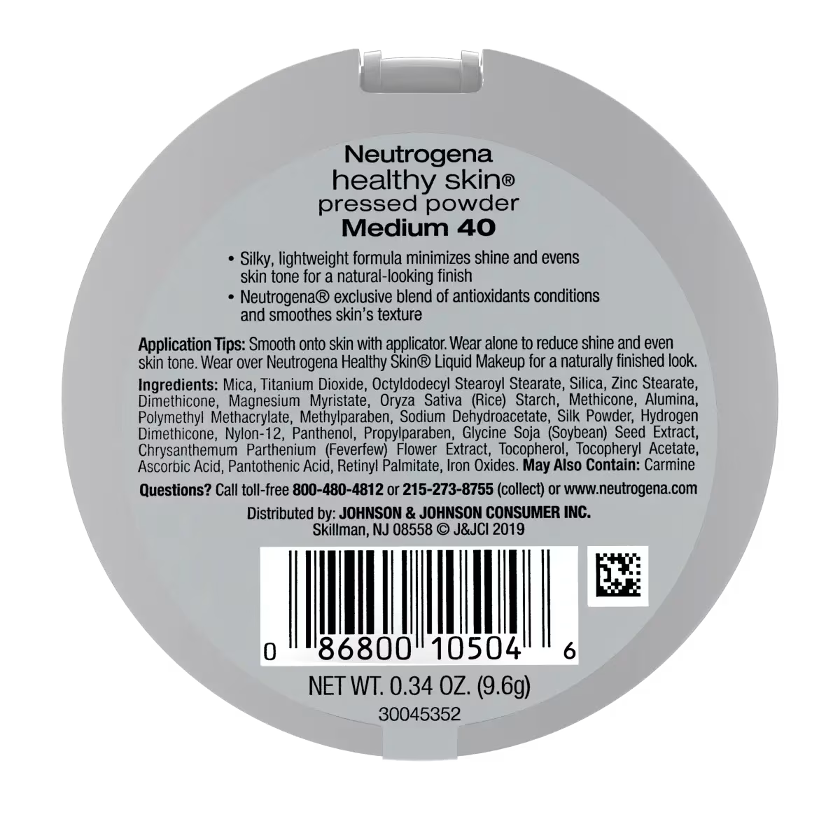 Neutrogena® Healthy Skin Pressed Powder, Medium 40, .34 Oz - US 6355