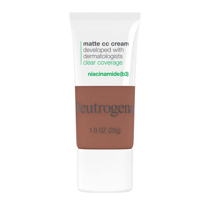 Neutrogena® Clear Coverage Flawless Matte CC Cream, Warm Mocha 8.7, 1 Oz - US 4996