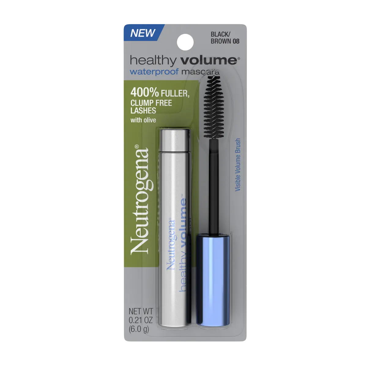 Neutrogena® Healthy Volume Waterproof Mascara, Black/Brown 08, .21 Oz - US 9572
