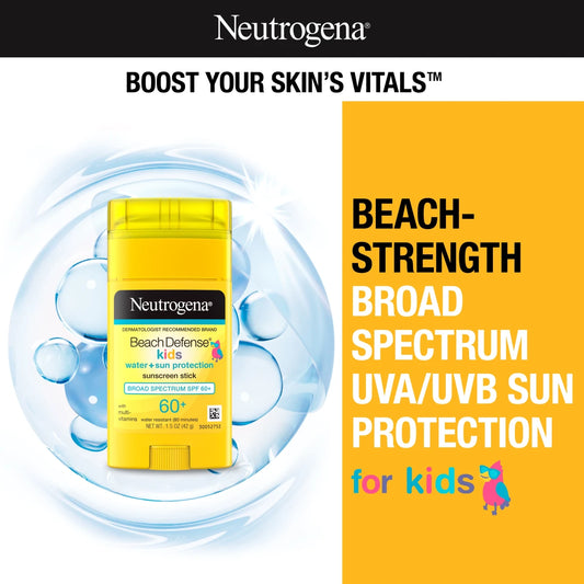 Neutrogena® Beach Defense Kids Sunscreen Stick with Broad Spectrum SPF 60+, 1.5 Oz - US 2182