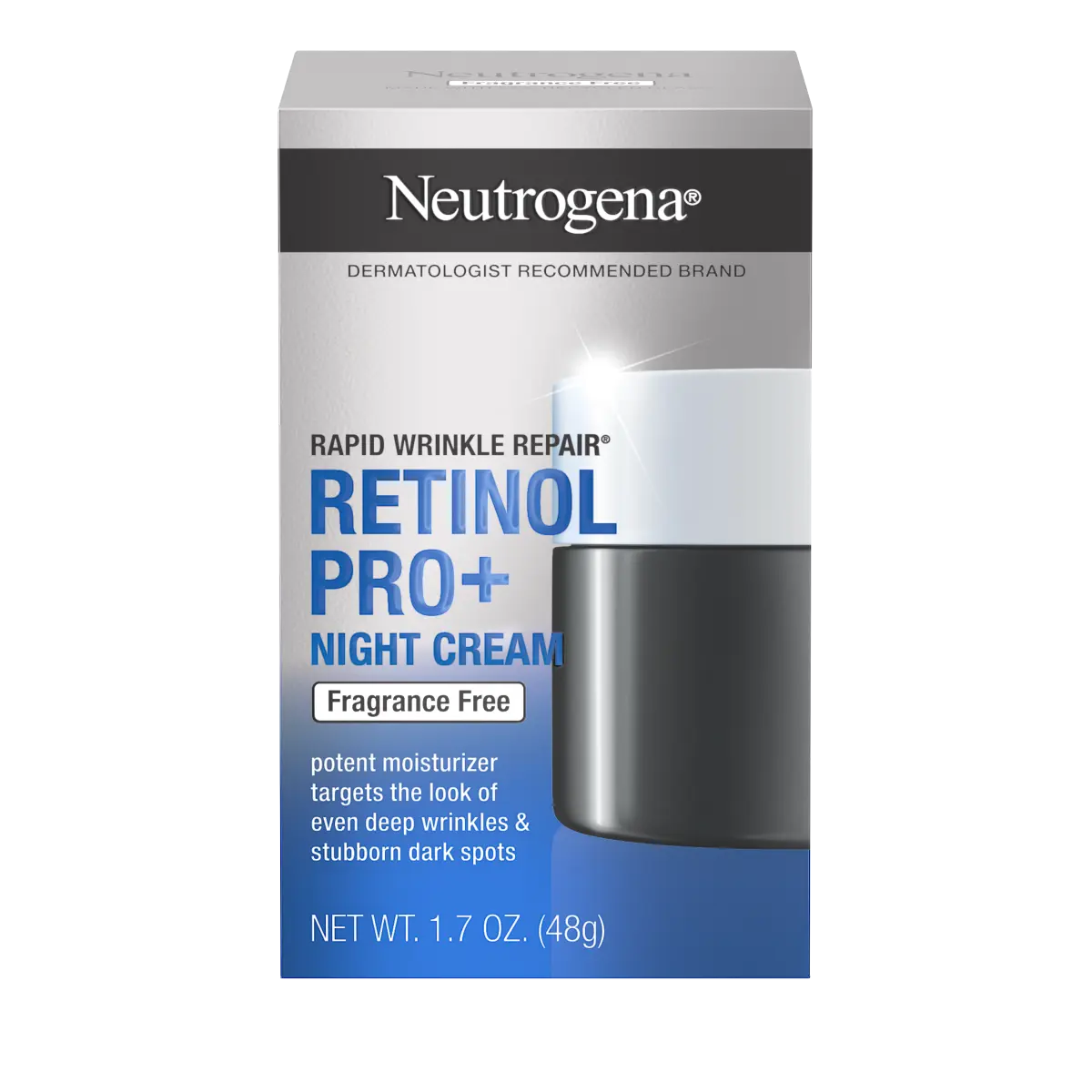 Neutrogena® Rapid Wrinkle Repair Retinol Pro+ Night Cream, Fragrance Free, 1.7 Oz - US 7809