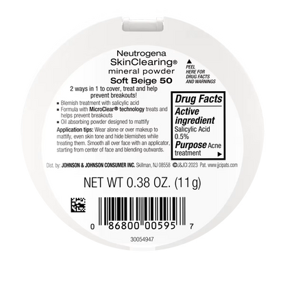 SkinClearing Mineral Powder - Soft Beige (50) - US 0569