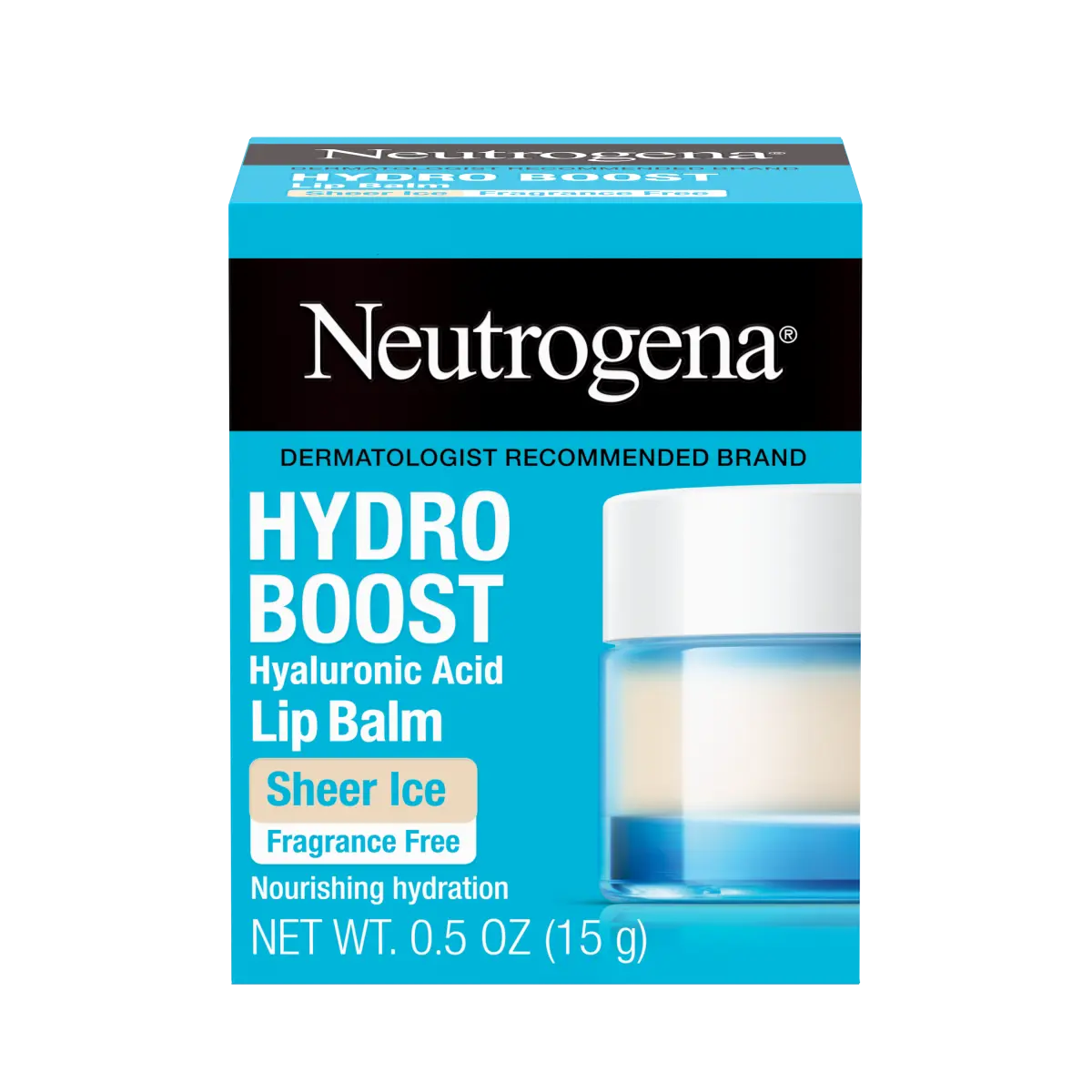 Neutrogena® Hydro Boost Hyaluronic Acid Lip Balm, Sheer Ice, Fragrance Free, 0.5 Oz - US 6150