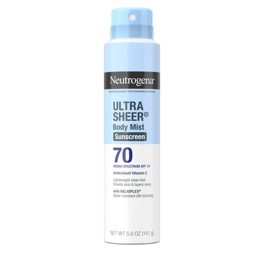 Neutrogena® Ultra Sheer Body Mist Sunscreen Broad Spectrum SPF 70, 5 Oz - US 0371
