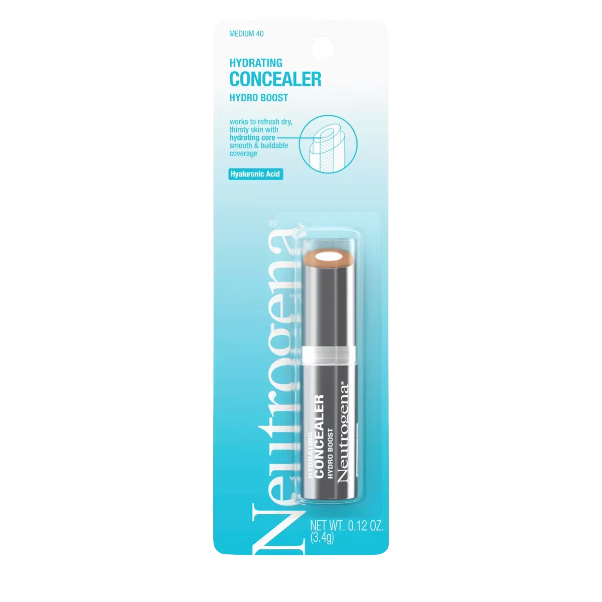 Neutrogena® Hydro Boost Hydrating Concealer, 40 Medium 0.12 Oz - US 0728