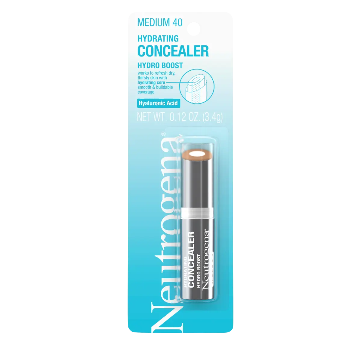 Neutrogena® Hydro Boost Hydrating Concealer, 40 Medium 0.12 Oz - US 0728