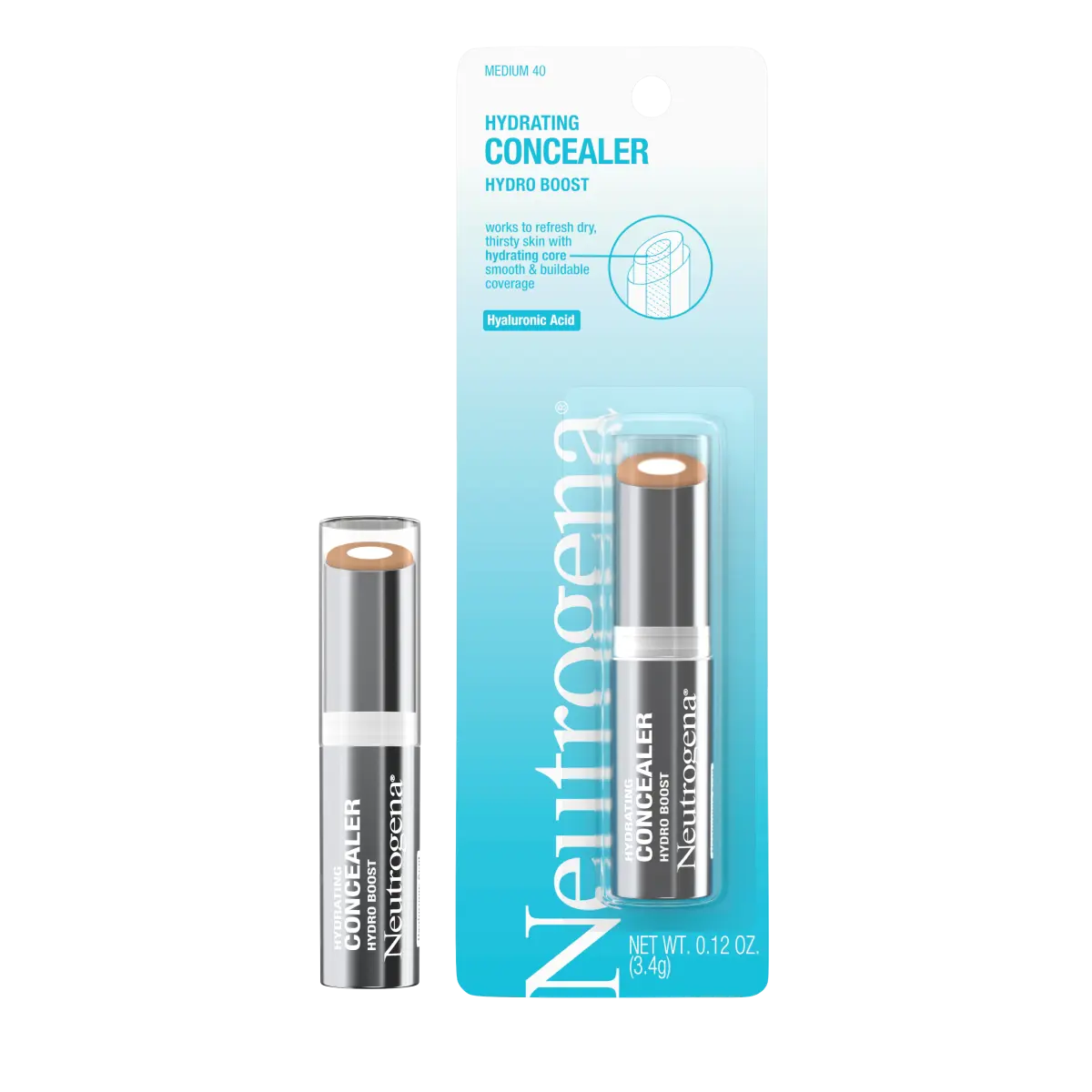 Neutrogena® Hydro Boost Hydrating Concealer, 40 Medium 0.12 Oz - US 0728