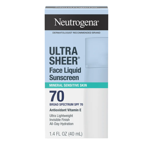Neutrogena® Ultra Sheer® Mineral Face Liquid Sunscreen Broad Spectrum SPF 70, 1.4 Fl. Oz - US 5511